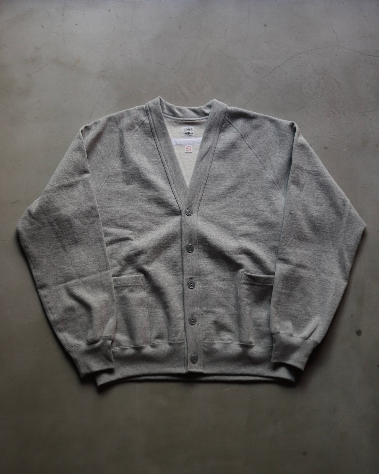 【 24FW 】ANATOMICA SWEAT RAGLAN CARDIGAN / GREY