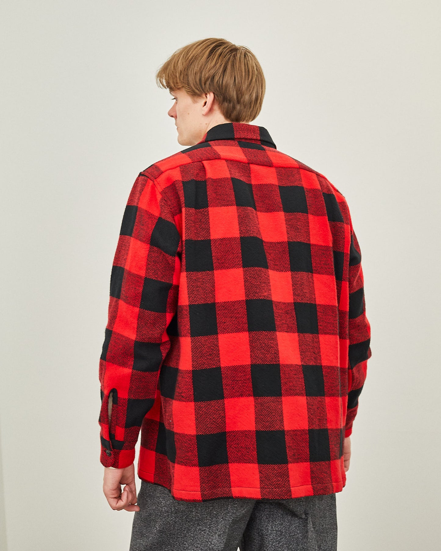 【 24FW 】BIGYANK ROGER SHIRT PLAID COTTON TWEED / RED