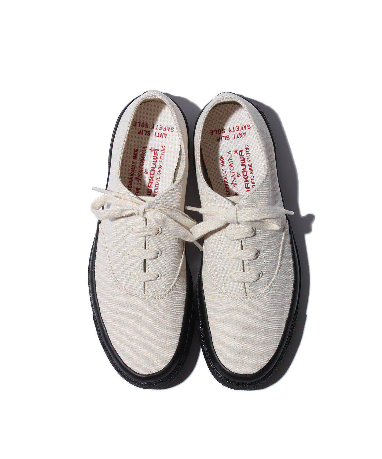 【 NEW PRICE 】WAKOUWA CANVAS OX LOW BLACK SOLE / NATURAL