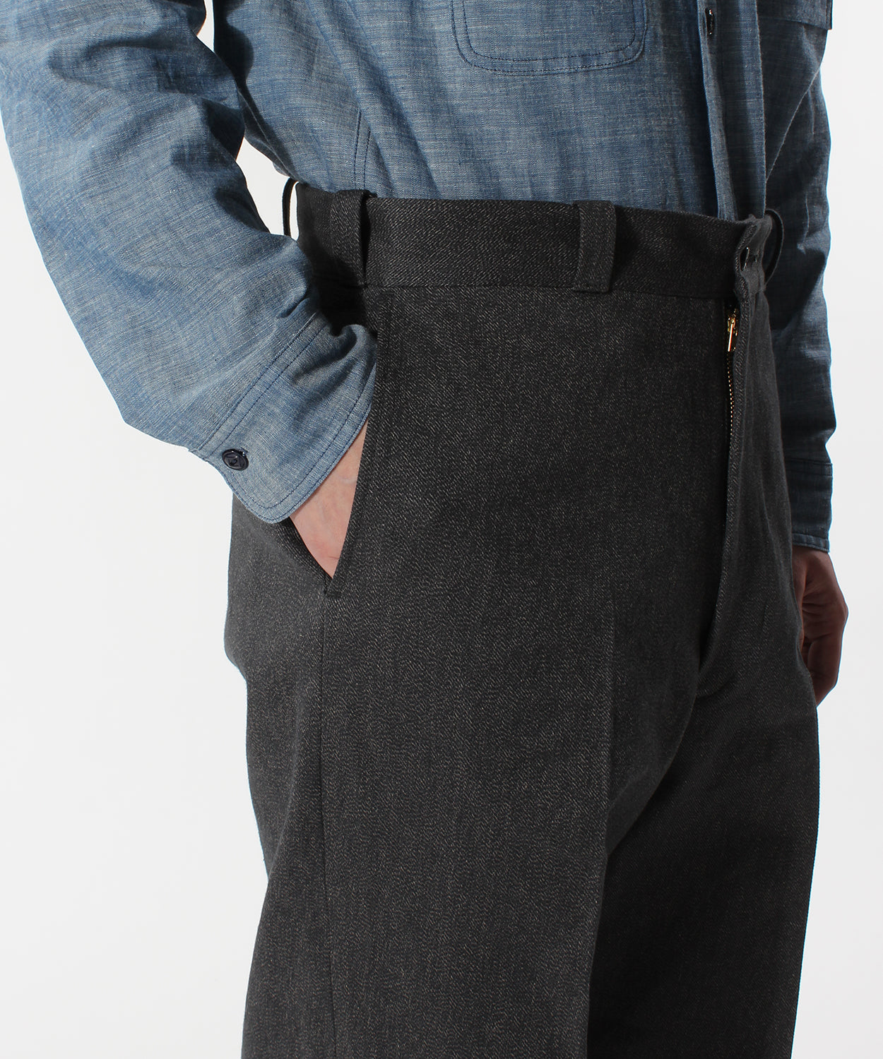 【 24FW 】YANKSHIRE 1963 TROUSERS HEATHER CHAMBRAY