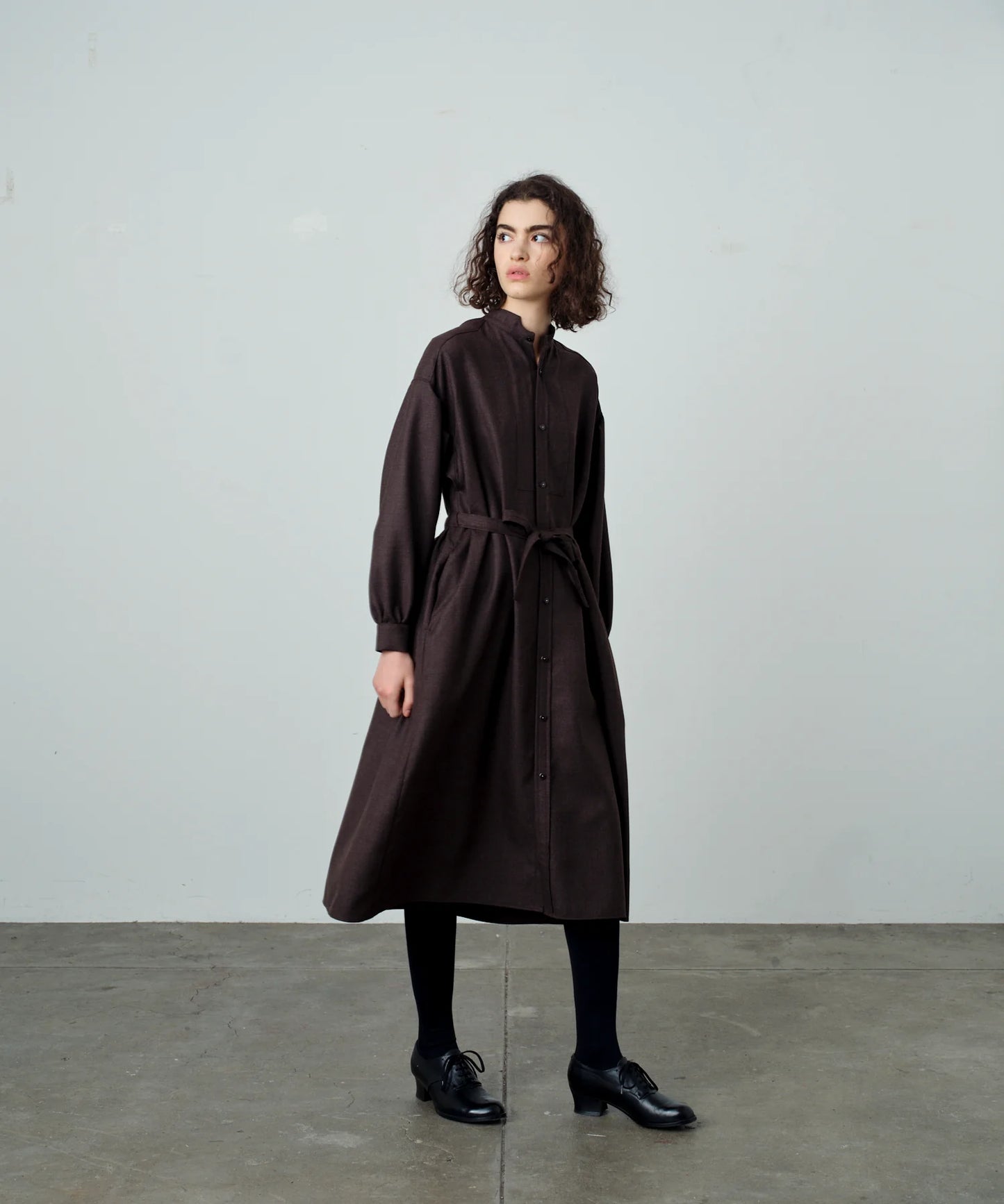 【 25FW 】ANATOMICA LADIES TUSCAN DRESS WOOL SERGE / BROWN