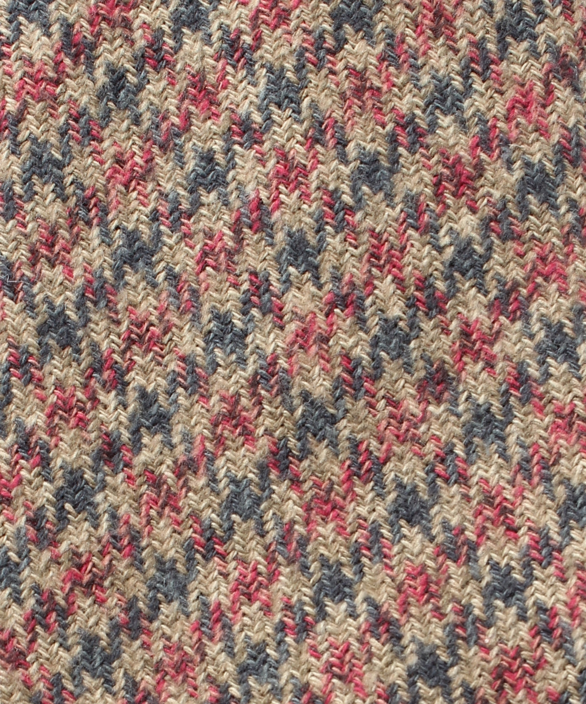 ANATOMICA HAND FRINGE TIE COTTON TWEED / PINK