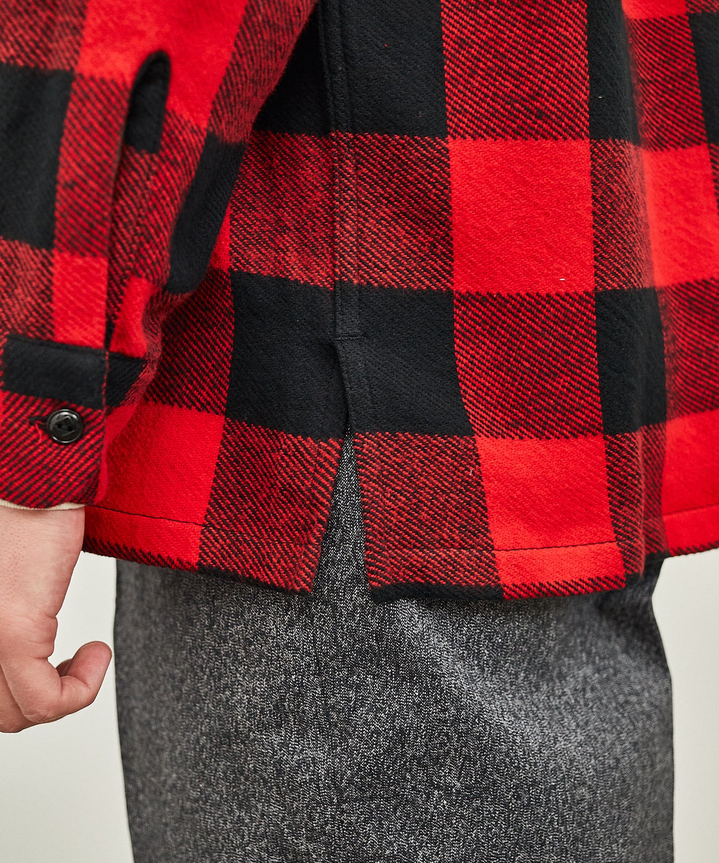 【 24FW 】BIGYANK ROGER SHIRT PLAID COTTON TWEED / RED