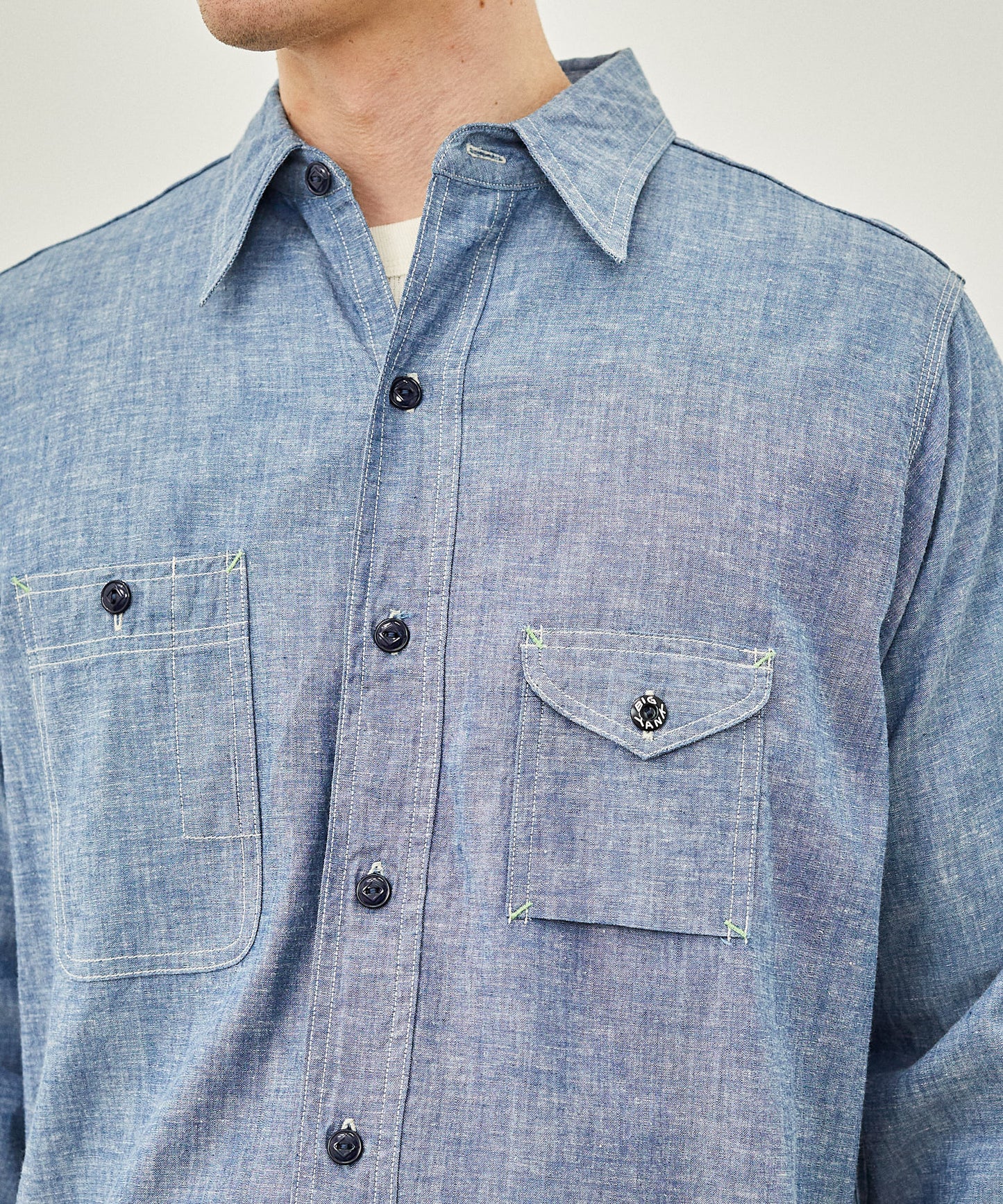 【 Restock 】BIGYANK M1935 WORK SHIRT CHAMBRAY / INDIGO