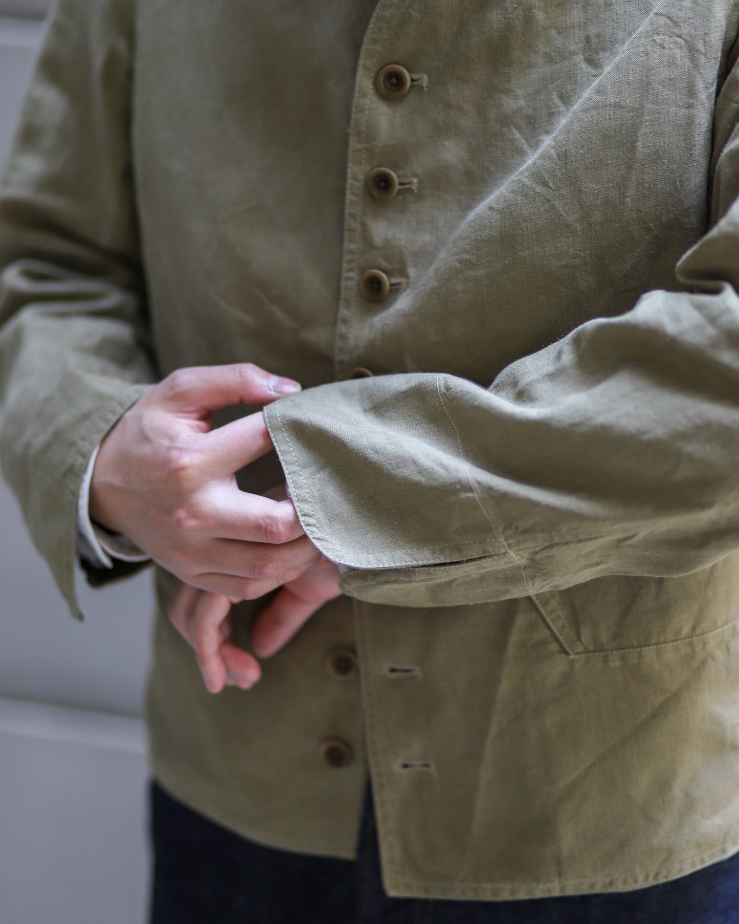 【 26SS FRENCH GARMENTS 】ANATOMICA DOLMAN JACKET LINEN / SAGE ※福岡限定カラー