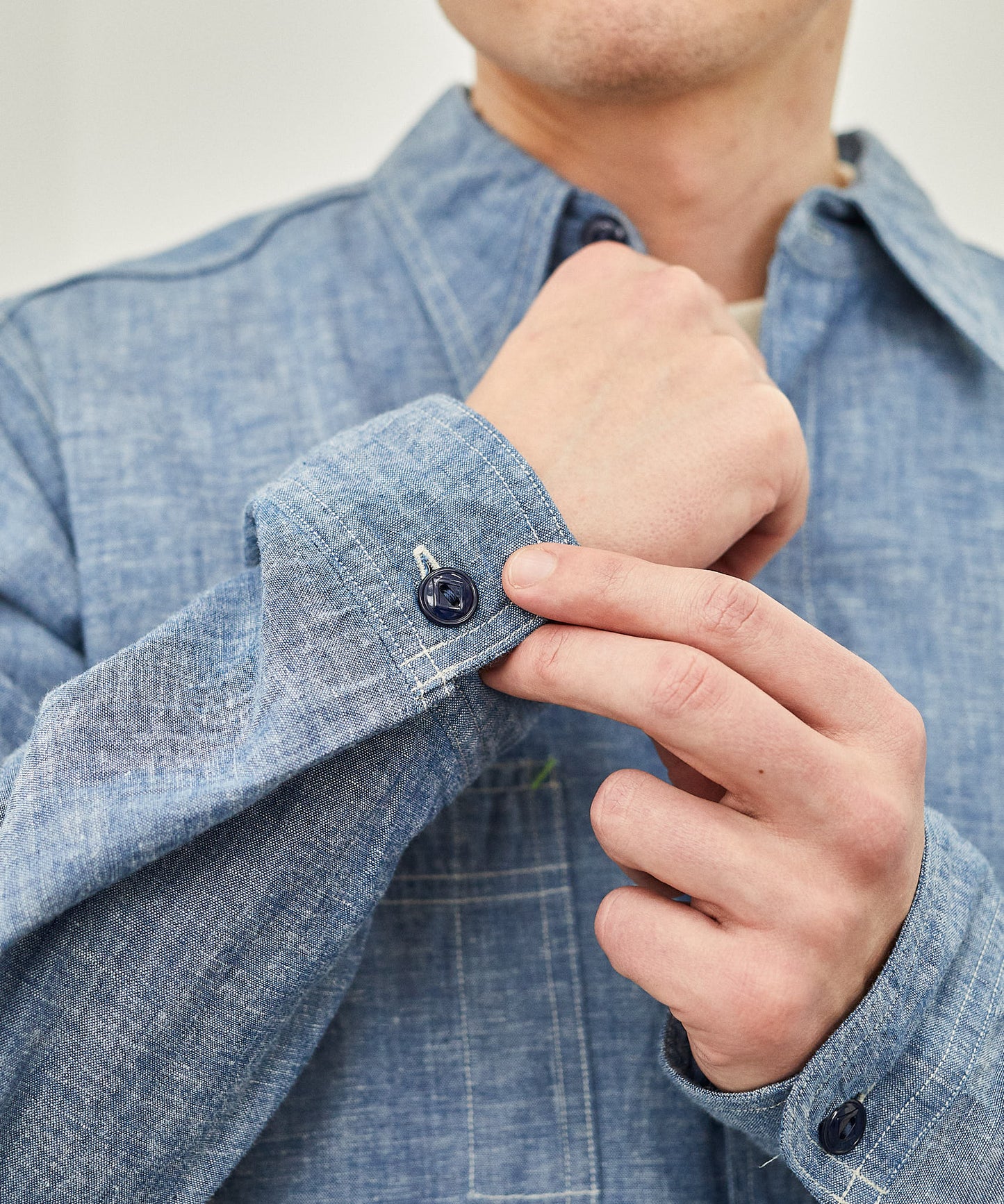 【 Restock 】BIGYANK M1935 WORK SHIRT CHAMBRAY / INDIGO