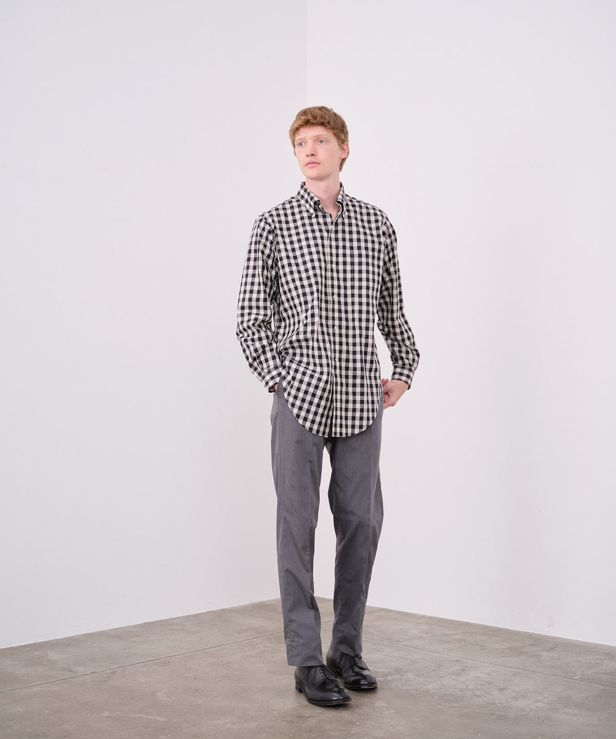 【 25SS 】ANATOMICA BD SHIRT GINGHAM / BLACK