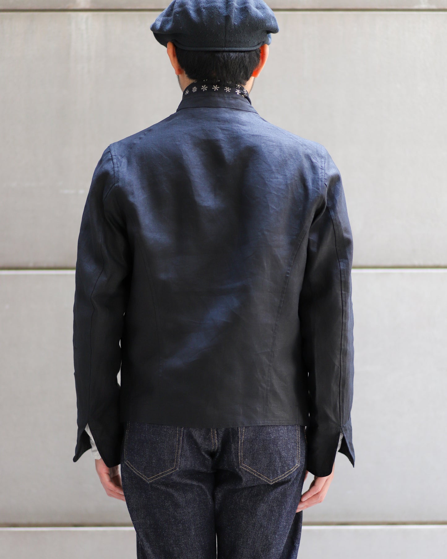 【 26SS FRENCH GARMENTS 】ANATOMICA DOLMAN JACKET LINEN / BLACK