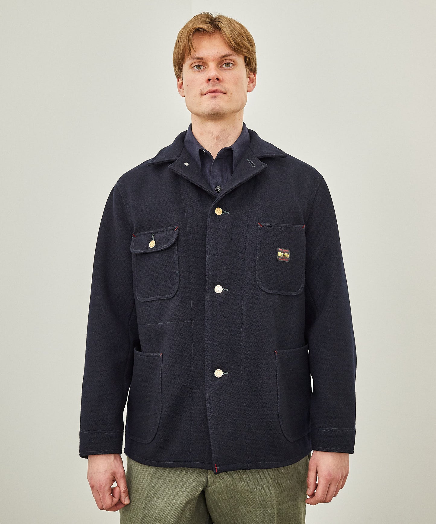 【 24FW 】BIGYANK 1955 COVERALL OLD MELTON / D.NAVY