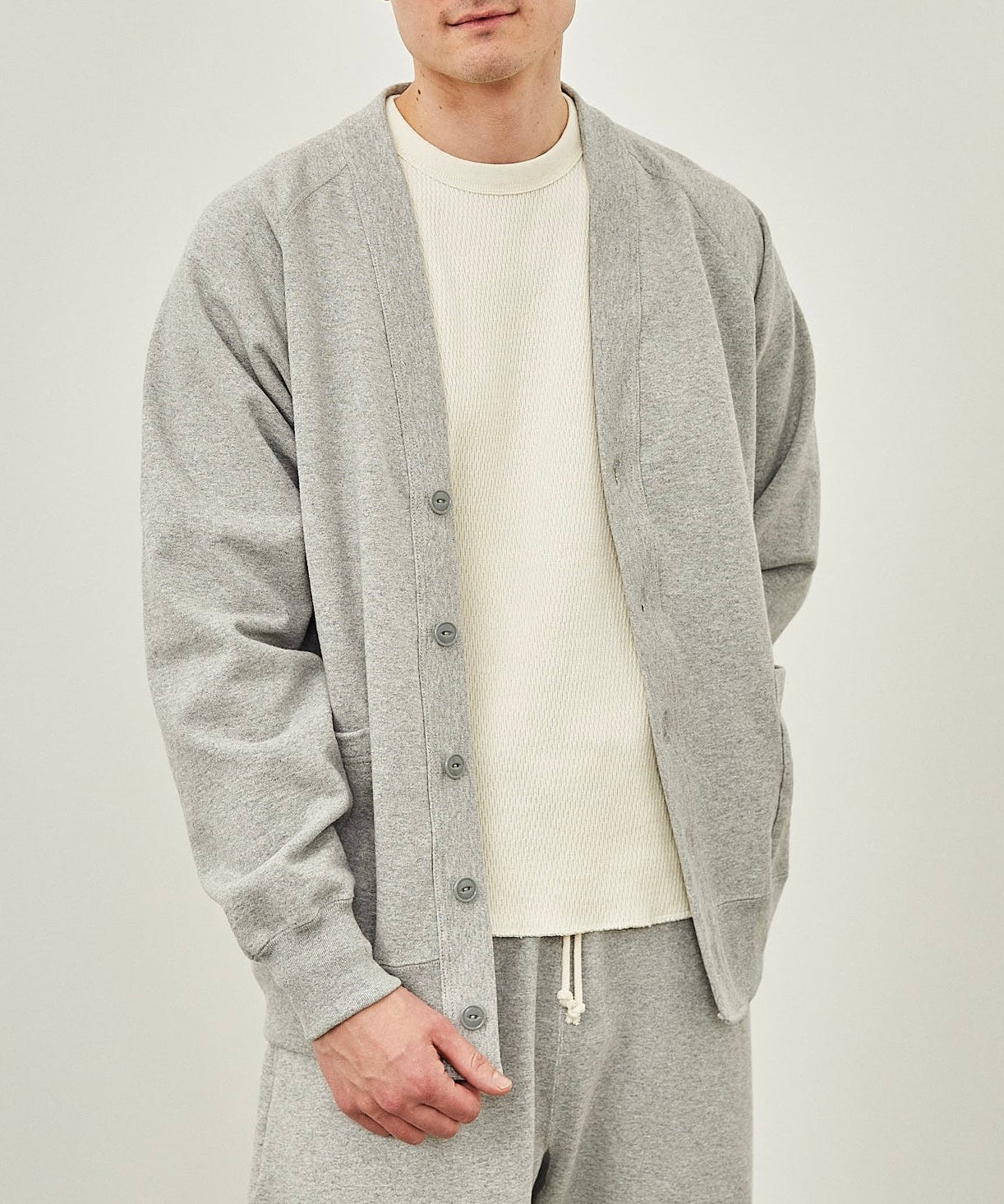 【 24FW 】ANATOMICA SWEAT RAGLAN CARDIGAN / GREY