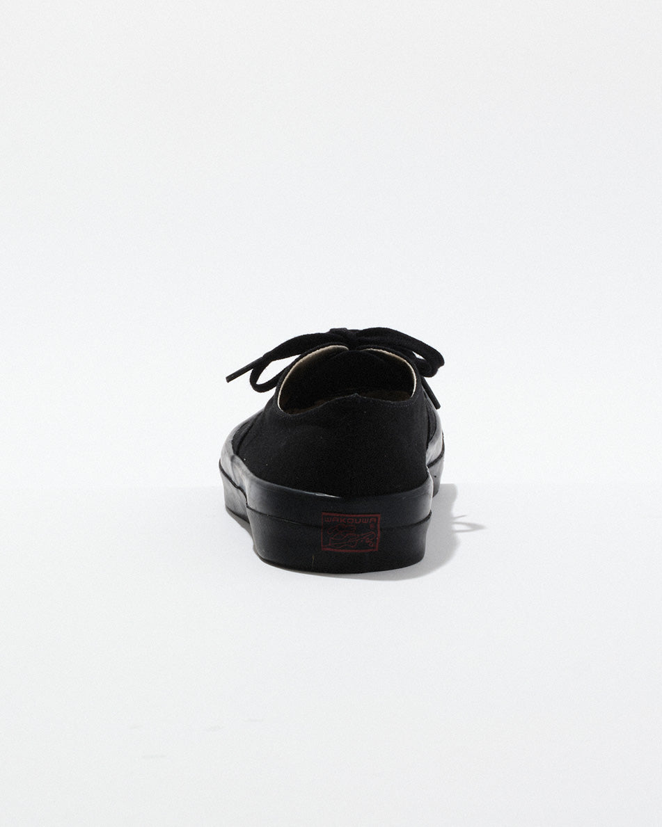 【 26SS 】WAKOUWA CANVAS OX LOW BLACK SOLE / BLACK