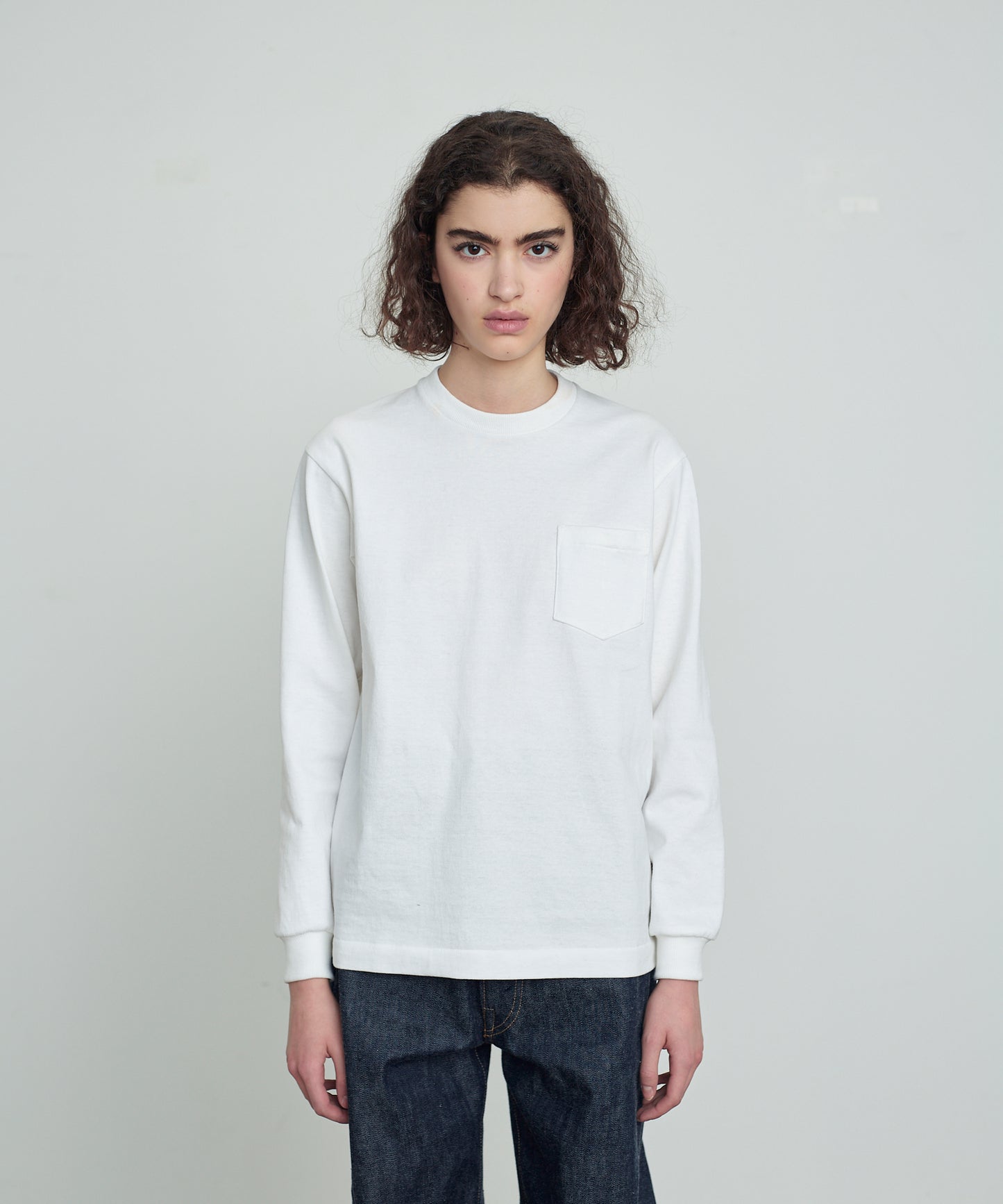 【 25FW 】ANATOMICA POCKET TEE L/S / WHITE
