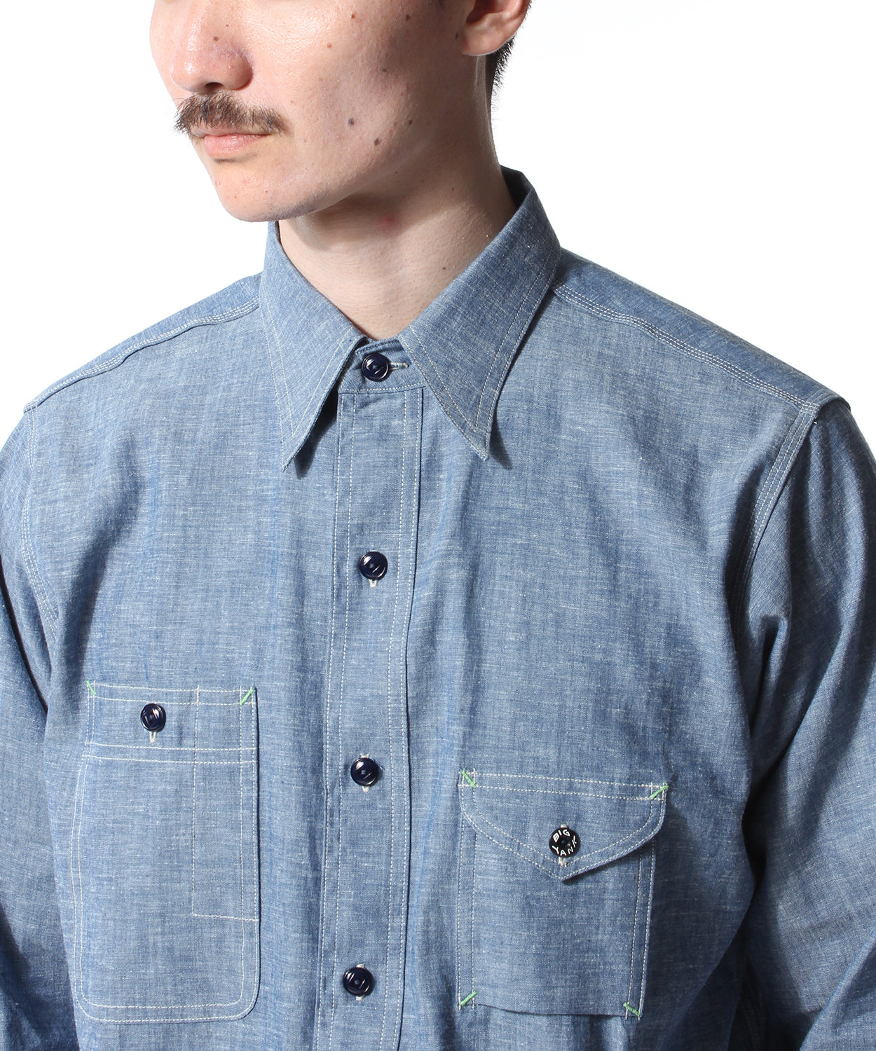 【 Restock 】BIGYANK M1935 WORK SHIRT CHAMBRAY / INDIGO