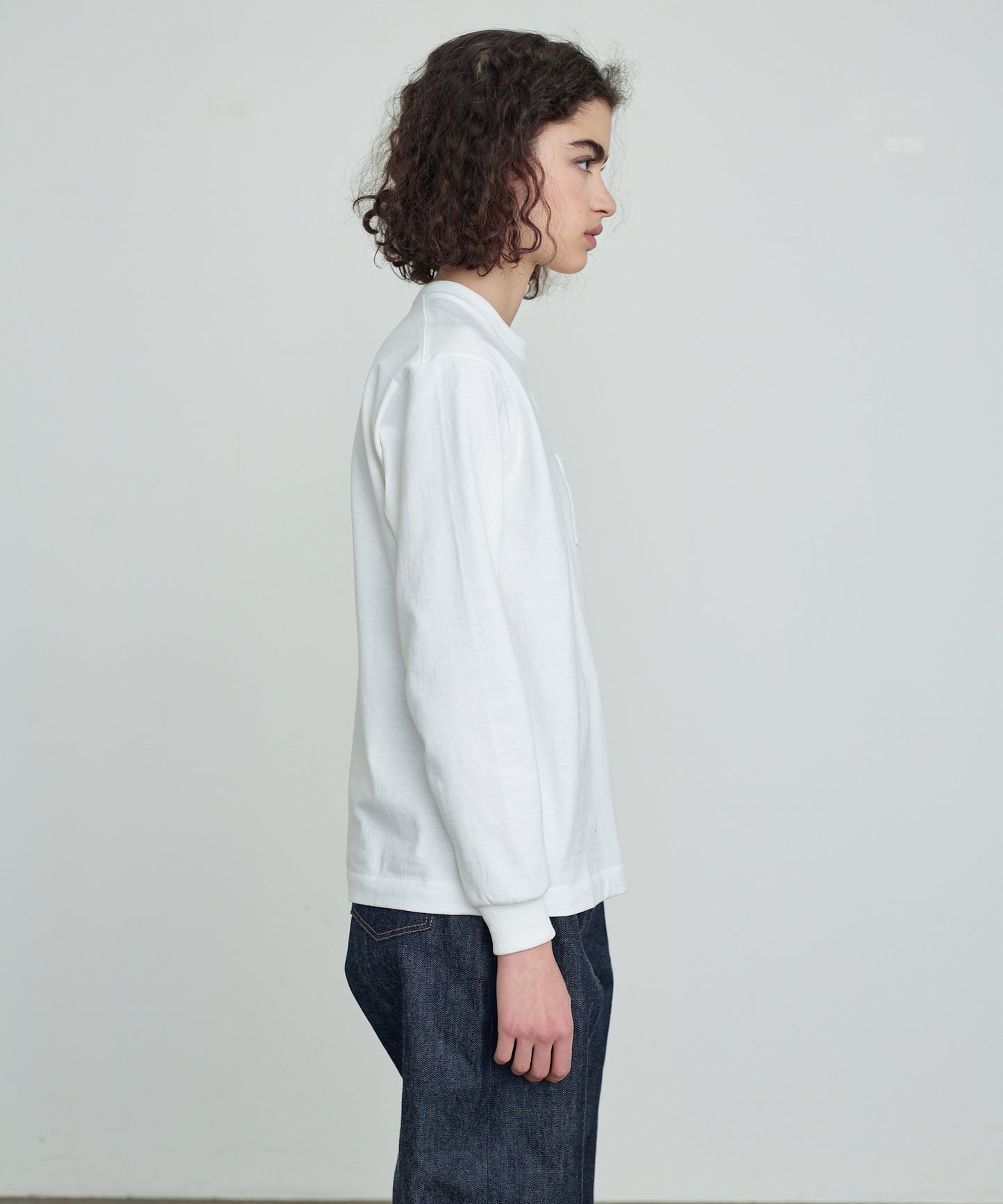 【 25FW 】ANATOMICA POCKET TEE L/S / WHITE
