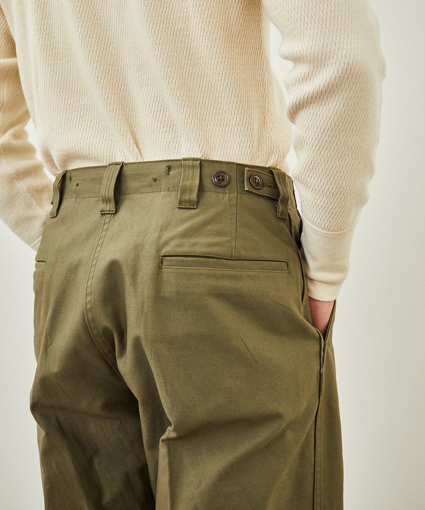 【 RESTOCK 】YANKSHIRE M1945 TROUSERS SATEEN / OLIVE