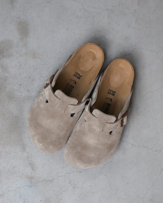 【 24FW 】BIRKENSTOCK Boston REGULAR LEVE SUEDE / TAUPE