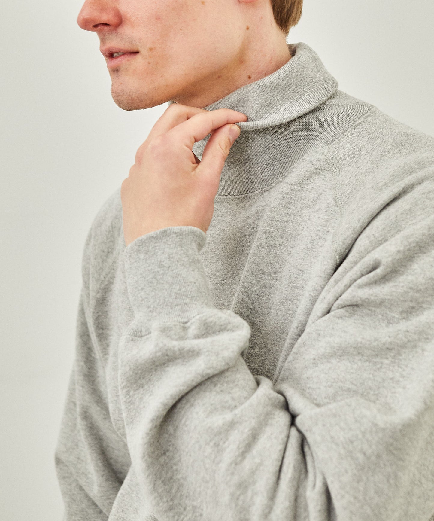 【 24FW 】ANATOMICA SWEAT RAGLAN TURTLE NECK / GREY