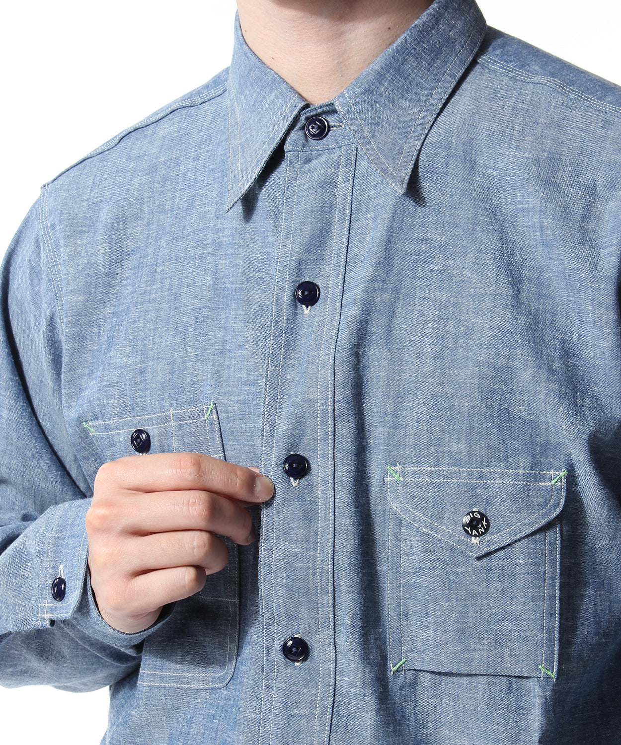 【 Restock 】BIGYANK M1935 WORK SHIRT CHAMBRAY / INDIGO