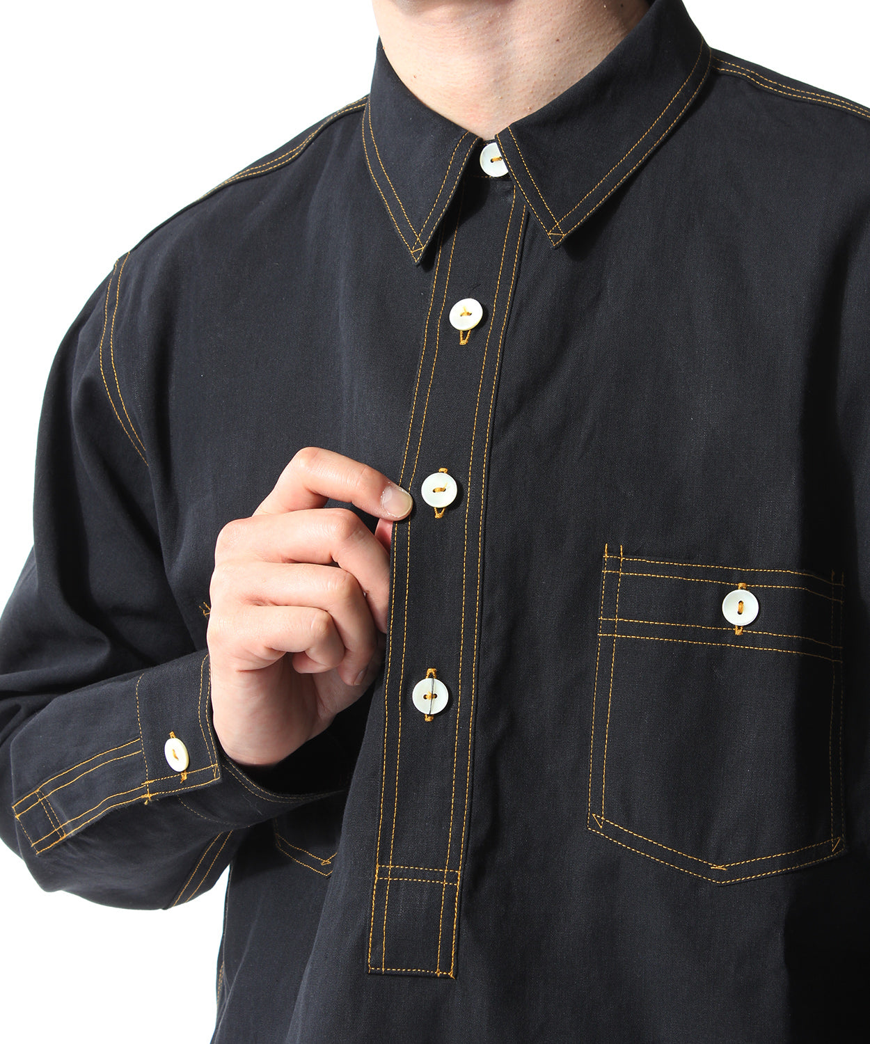 BIGYANK SHIRT C1919 PULLOVER / BLACK