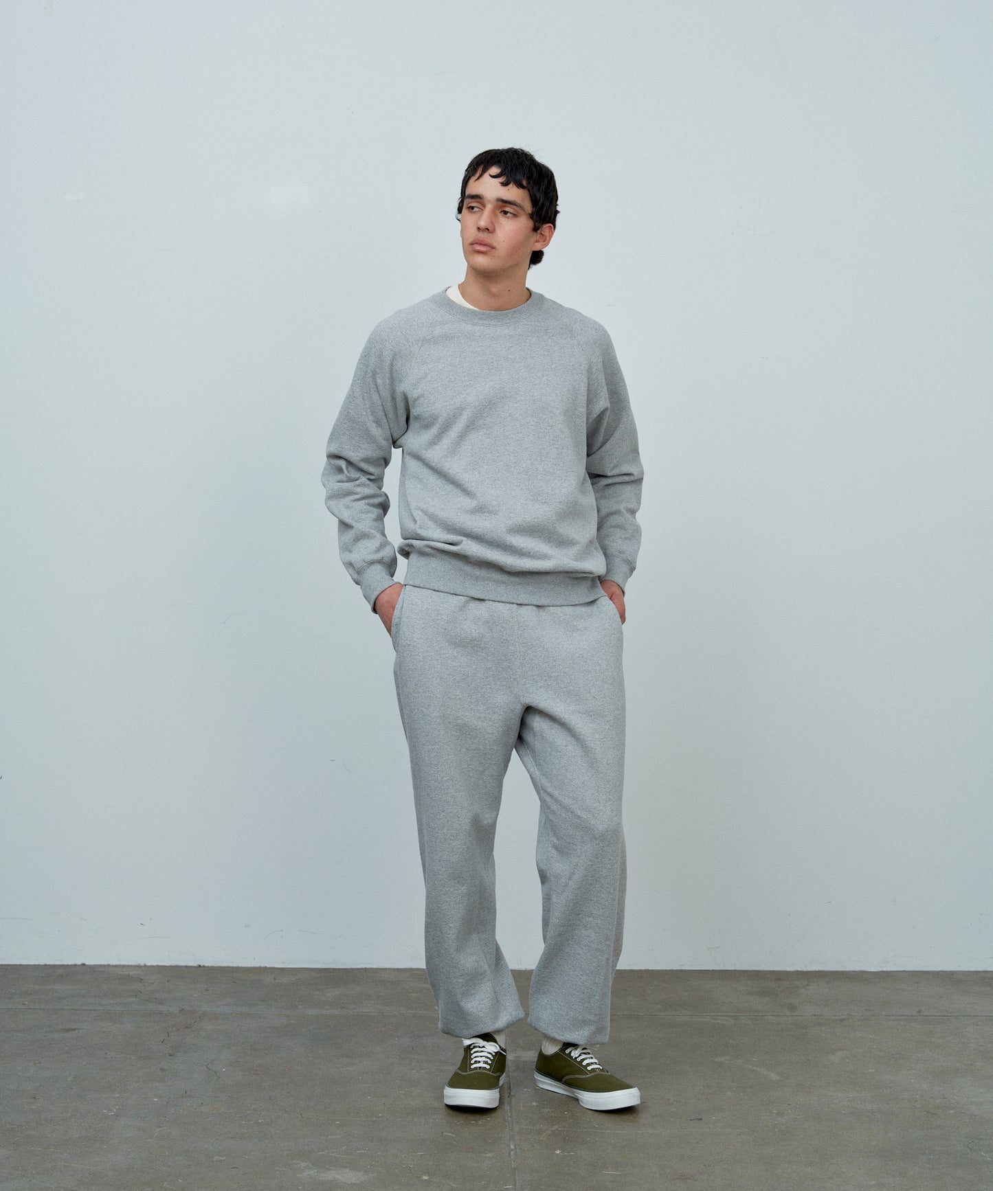 【 25FW 】ANATOMICA SWEAT RAGLAN CREW NECK / GREY