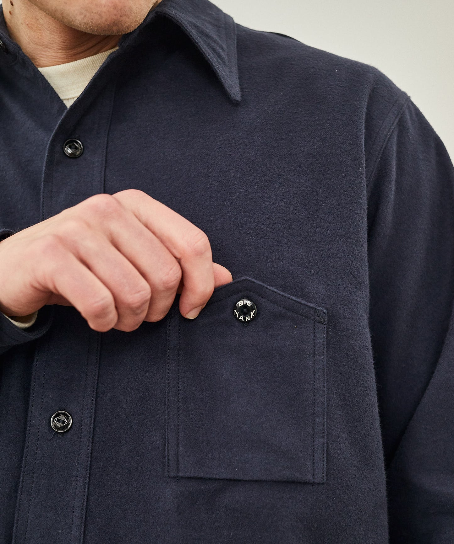 【 24FW 】BIGYANK 1942 SHIRT CHAMOIS / D.NAVY