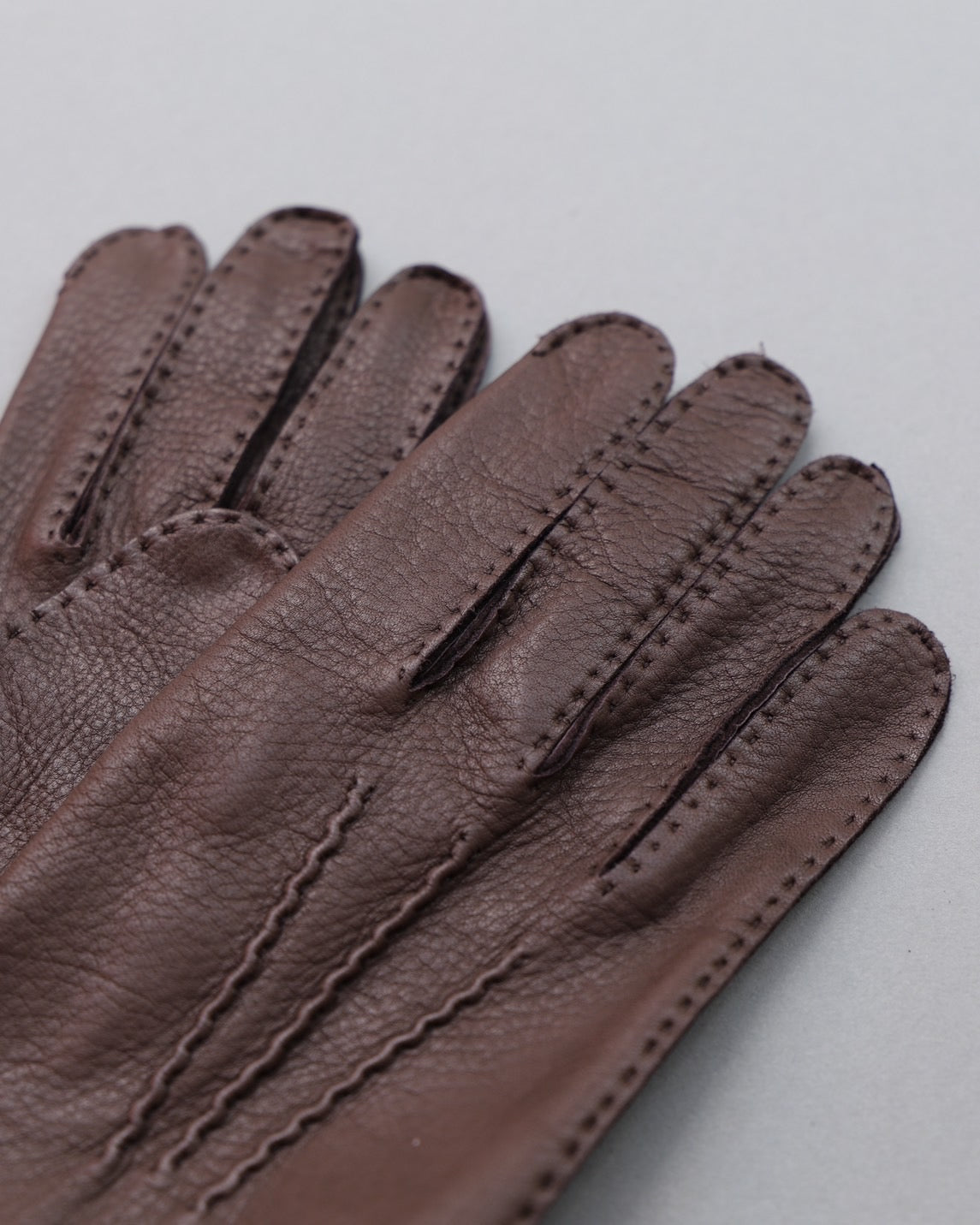 ANATOMICA POUJADE GLOVES DEERSKIN UNLINED / D.BROWN