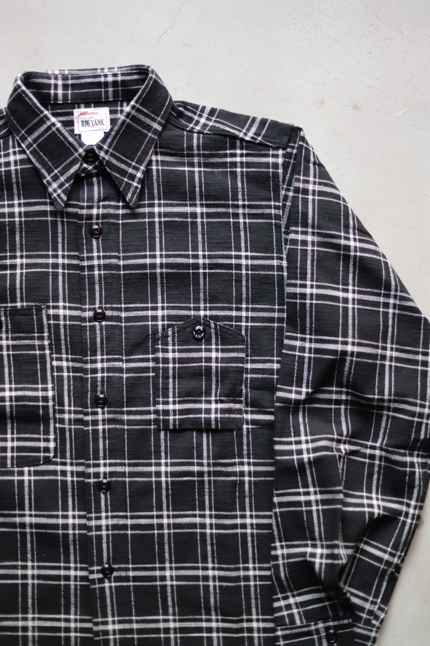 【 24FW 】BIGYANK 1942 SHIRT PLAID FLANNEL / BLACK