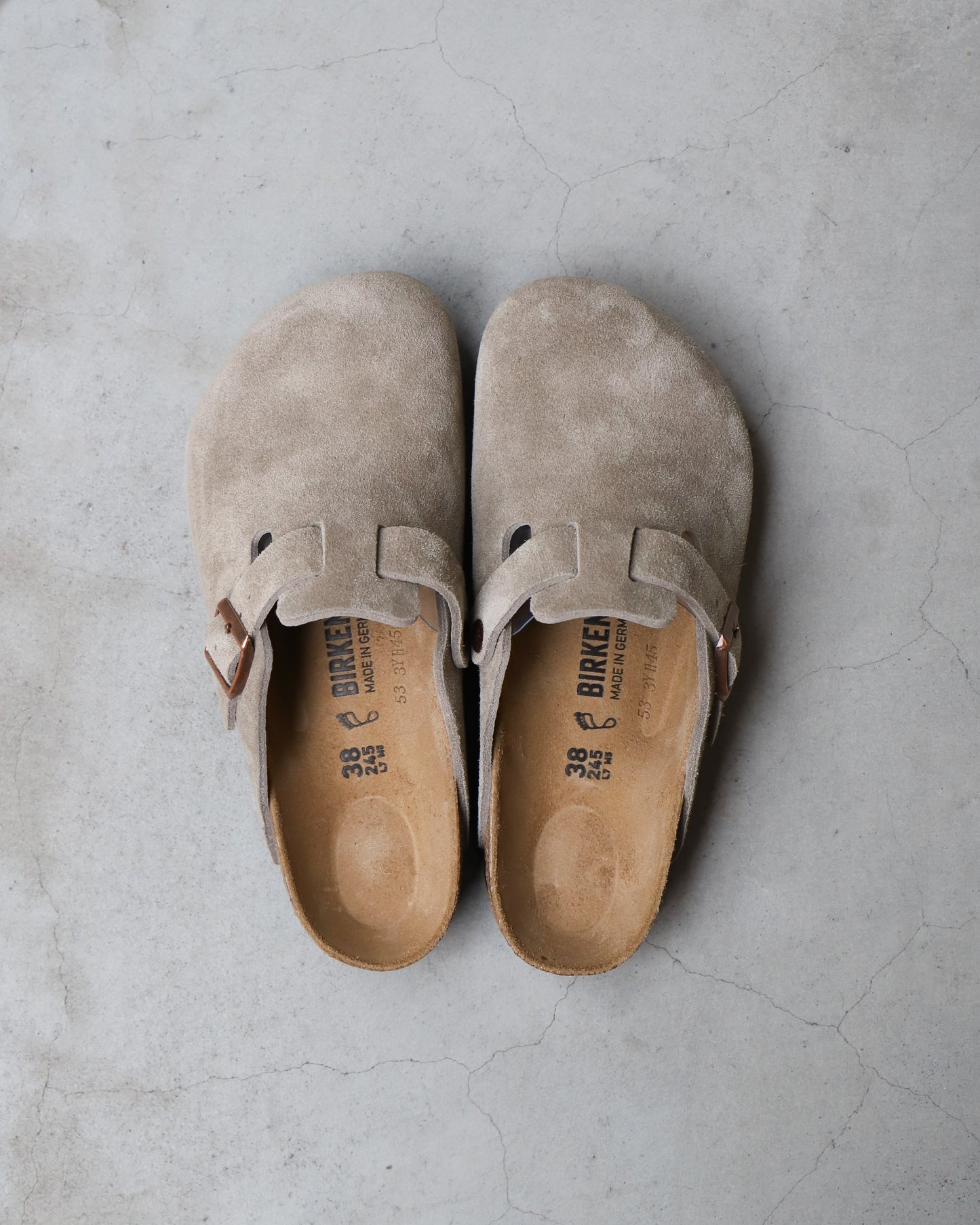 【 24FW 】BIRKENSTOCK Boston REGULAR LEVE SUEDE / TAUPE