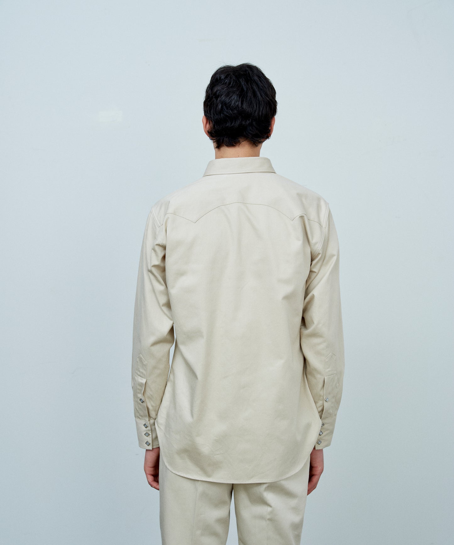 【 25FW 】ANATOMICA HARRISON SHIRT SATEEN / BEIGE