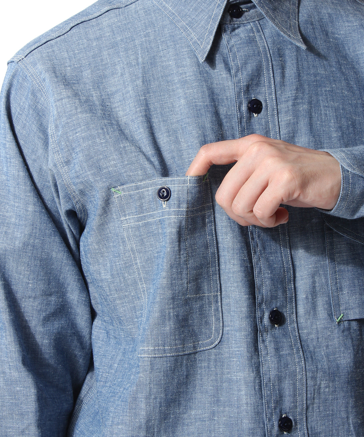 【 Restock 】BIGYANK M1935 WORK SHIRT CHAMBRAY / INDIGO