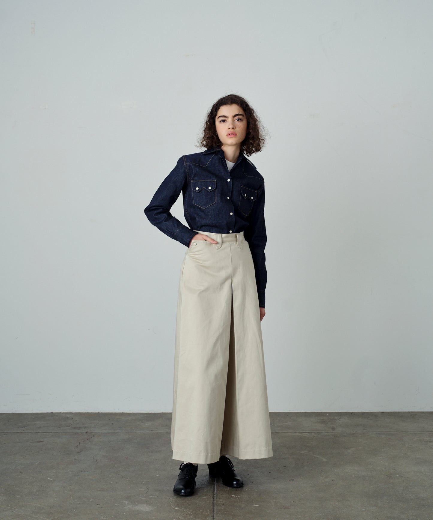 【 25FW 】ANATOMICA LADIES SiSSY SHIRT / INDIGO ONE WASH