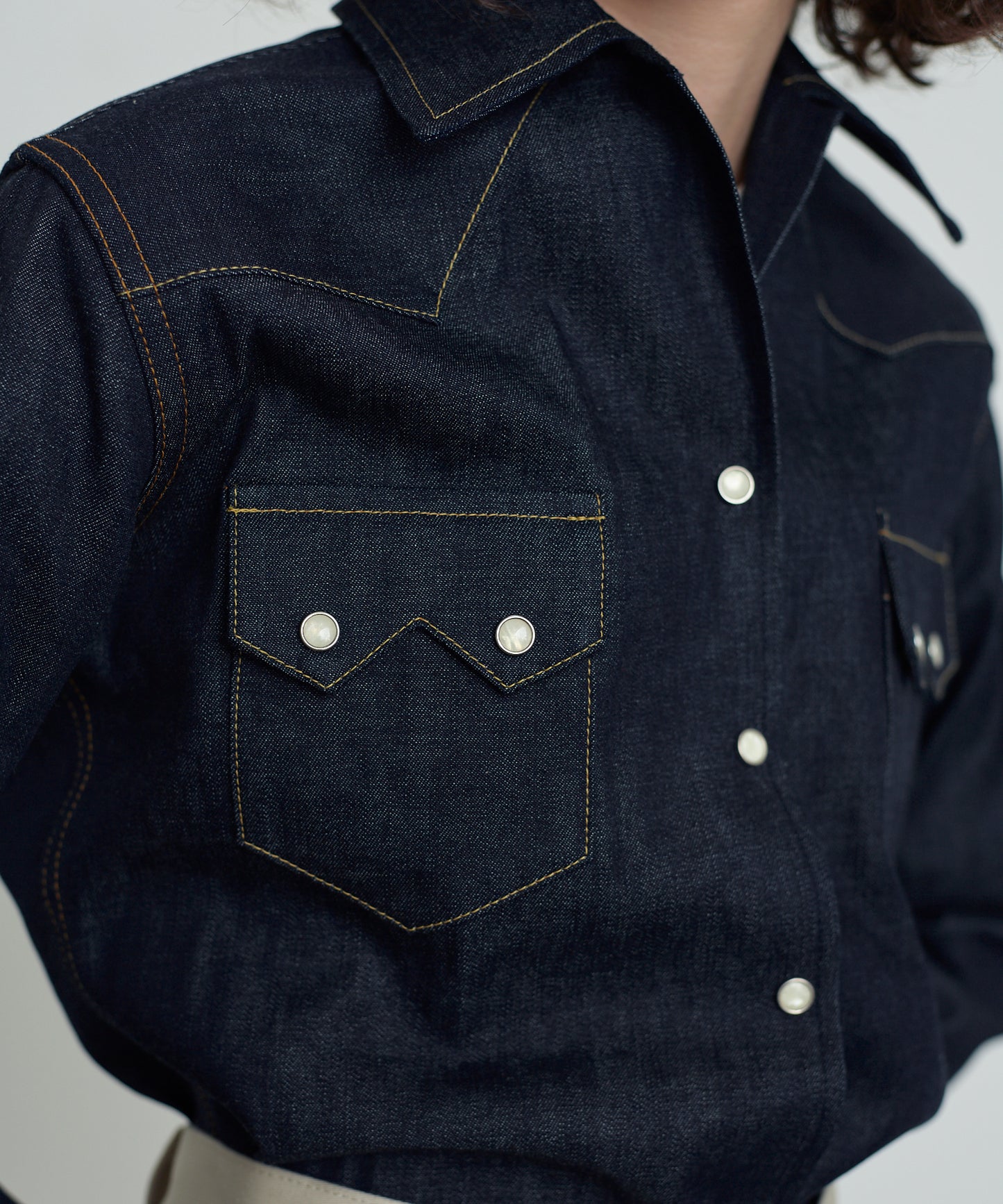 【 25FW 】ANATOMICA LADIES SiSSY SHIRT / INDIGO ONE WASH