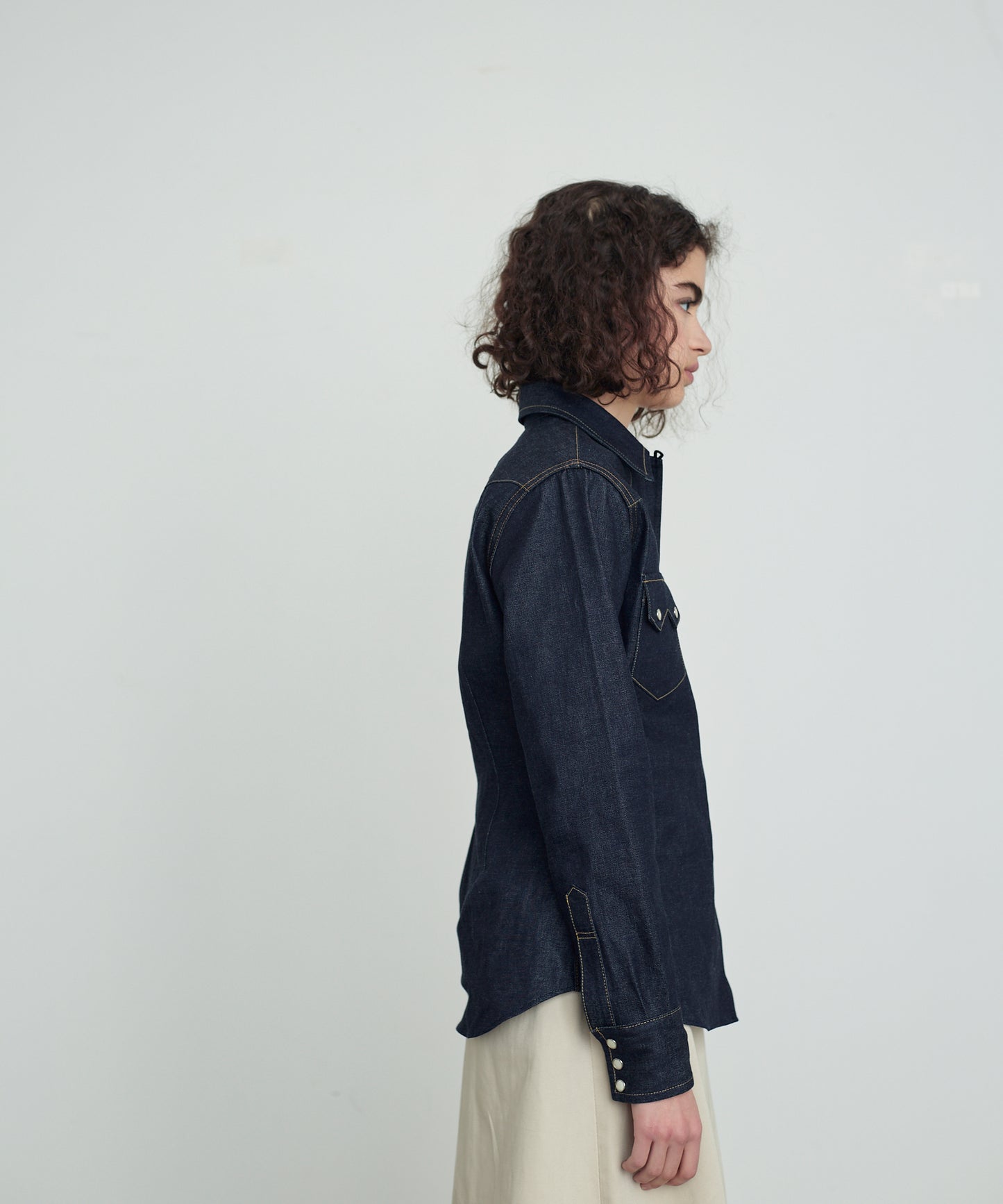 【 25FW 】ANATOMICA LADIES SiSSY SHIRT / INDIGO ONE WASH