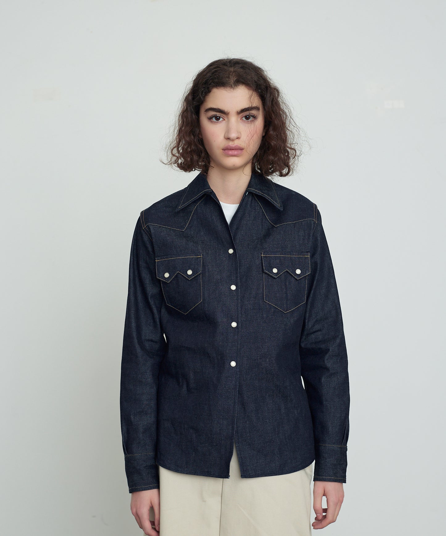 【 25FW 】ANATOMICA LADIES SiSSY SHIRT / INDIGO ONE WASH