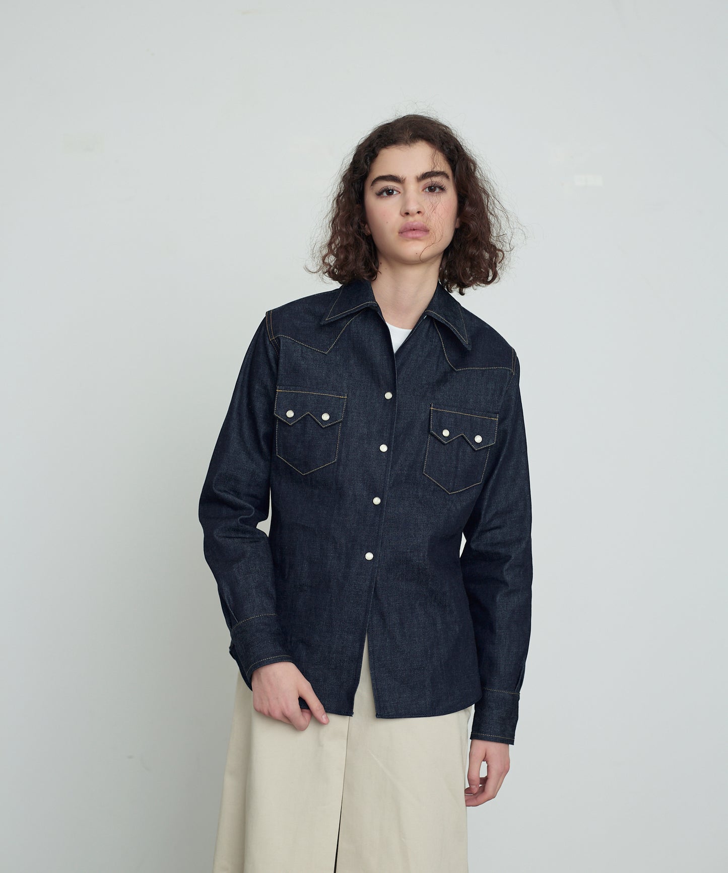 【 25FW 】ANATOMICA LADIES SiSSY SHIRT / INDIGO ONE WASH