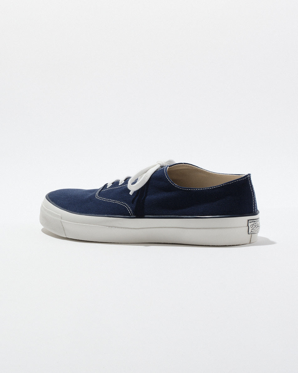 【 26SS 】WAKOUWA CANVAS OX LOW WHITE SOLE / NAVY