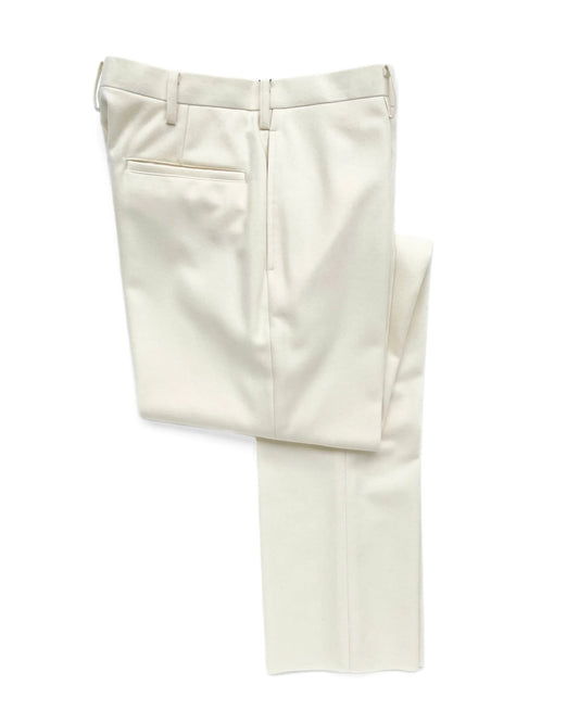 ANATOMICA TRIM STEM PANTS WOOL FLANNEL / IVORY