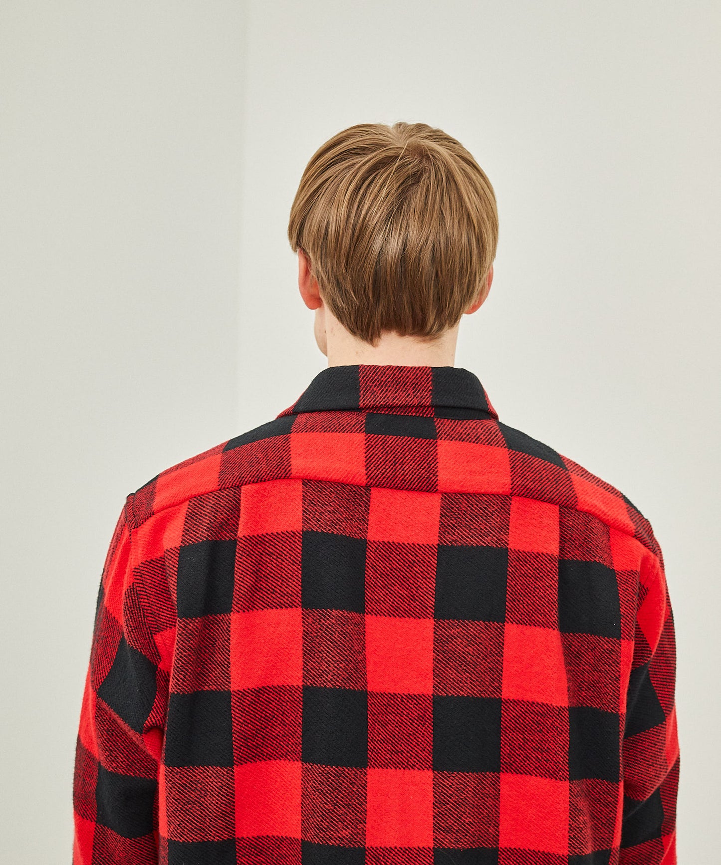 【 24FW 】BIGYANK ROGER SHIRT PLAID COTTON TWEED / RED