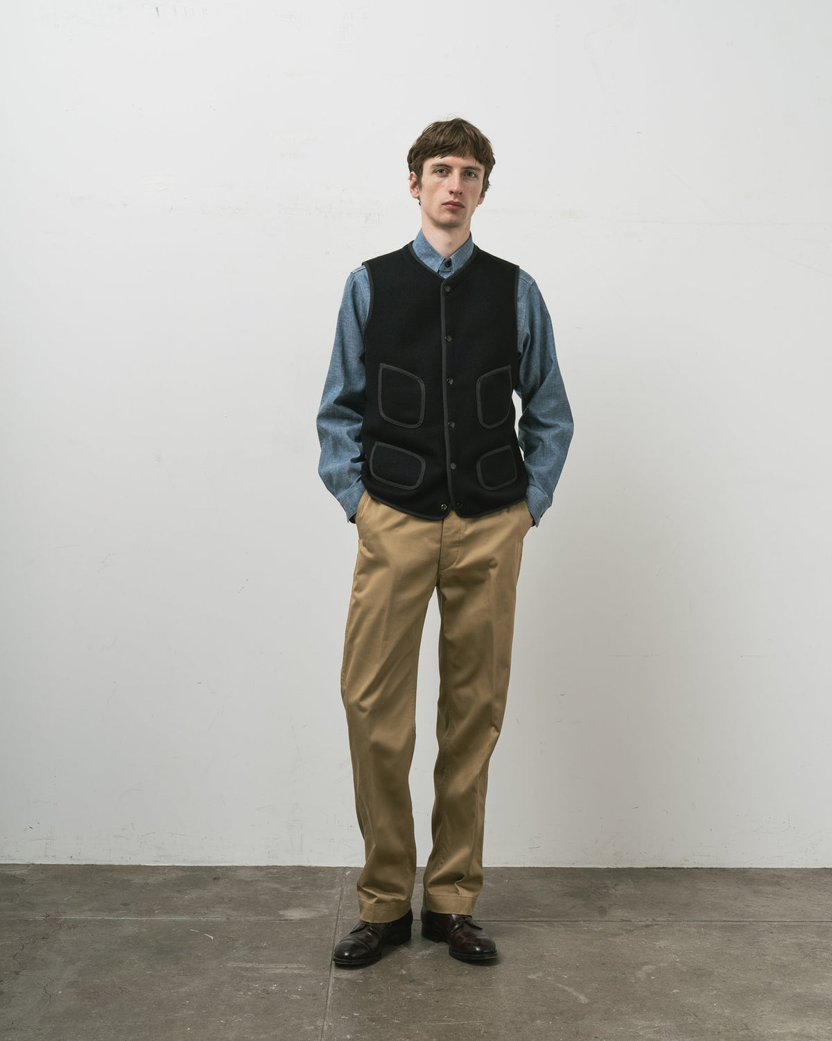 【 RESTOCK 】ANATOMICA BB VEST / DARK NAVY