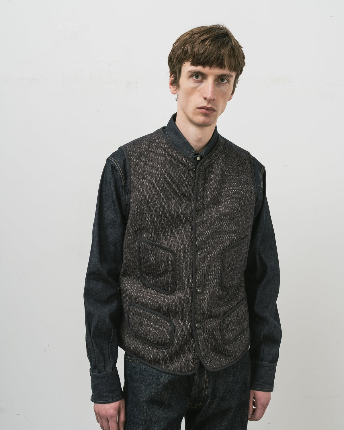 【 RESTOCK 】ANATOMICA BB VEST / SALT&PEPPER