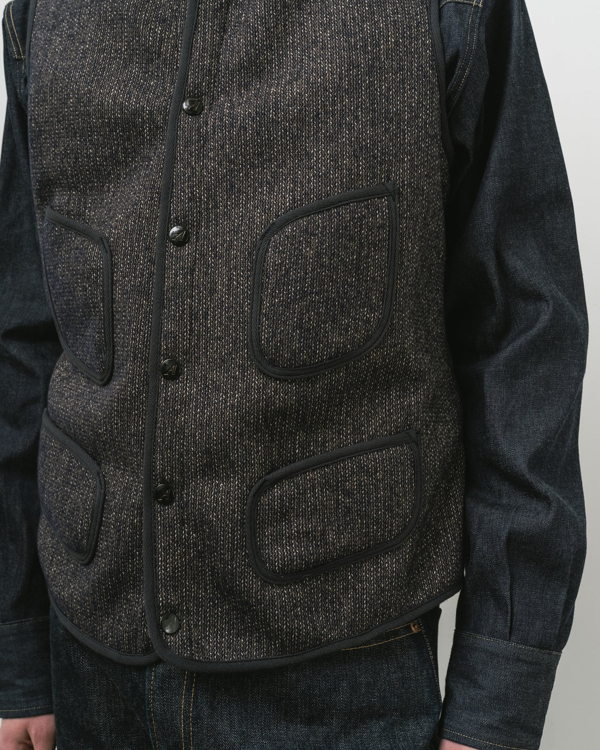 【 RESTOCK 】ANATOMICA BB VEST / SALT&PEPPER