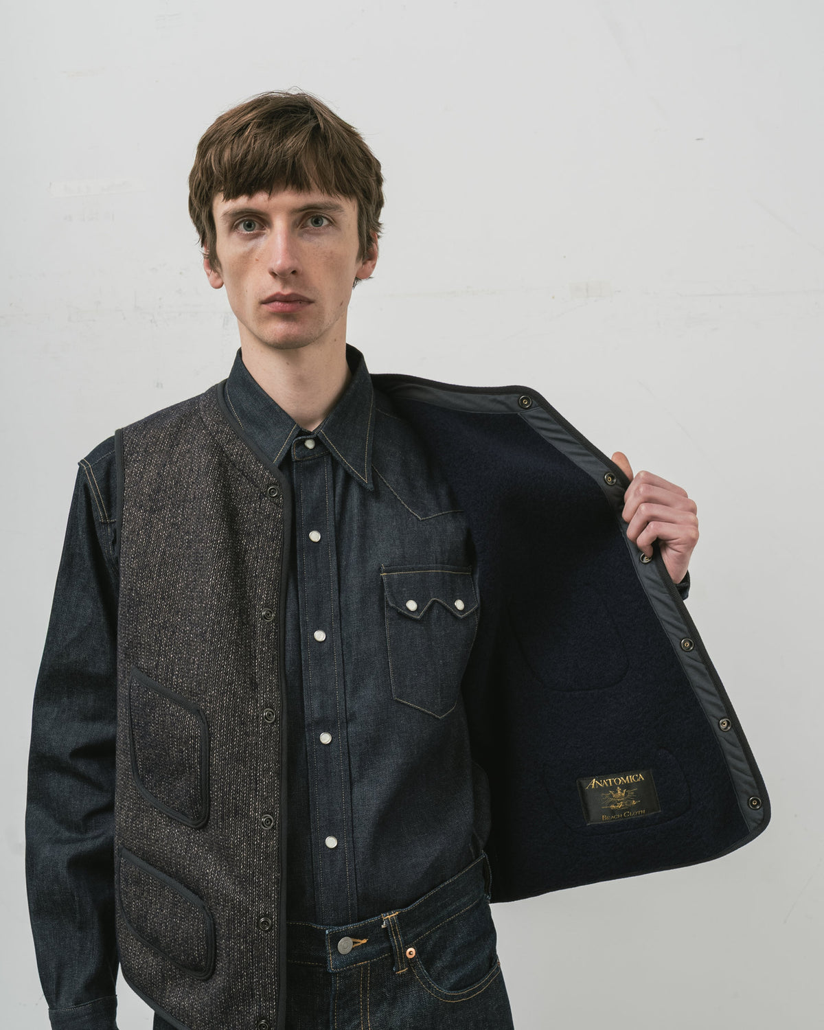 【 RESTOCK 】ANATOMICA BB VEST / SALT&PEPPER