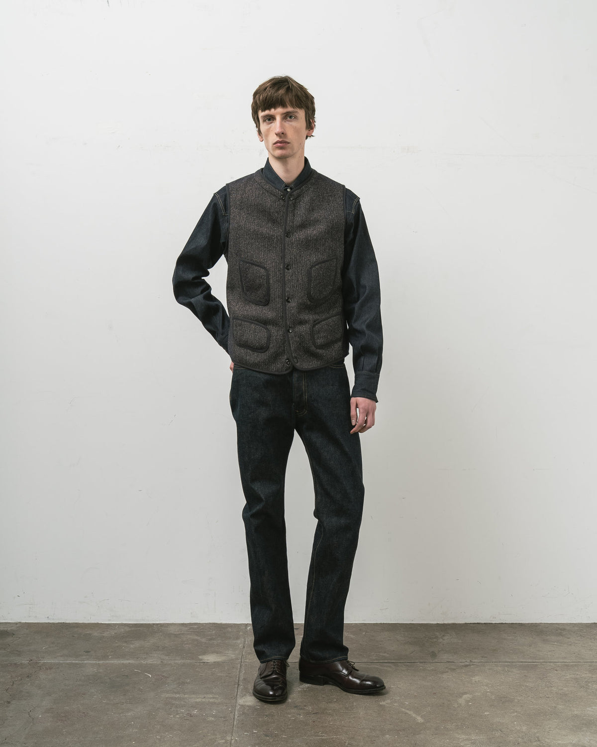 【 RESTOCK 】ANATOMICA BB VEST / SALT&PEPPER