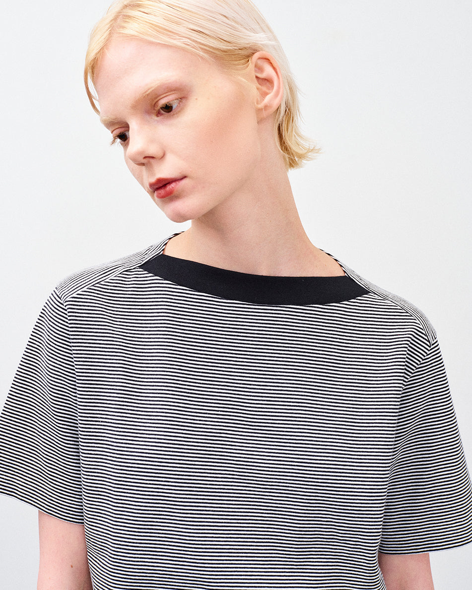 【 26SS 】ANATOMICA LADIES BRIGITTE TEE BORDER / BLACK