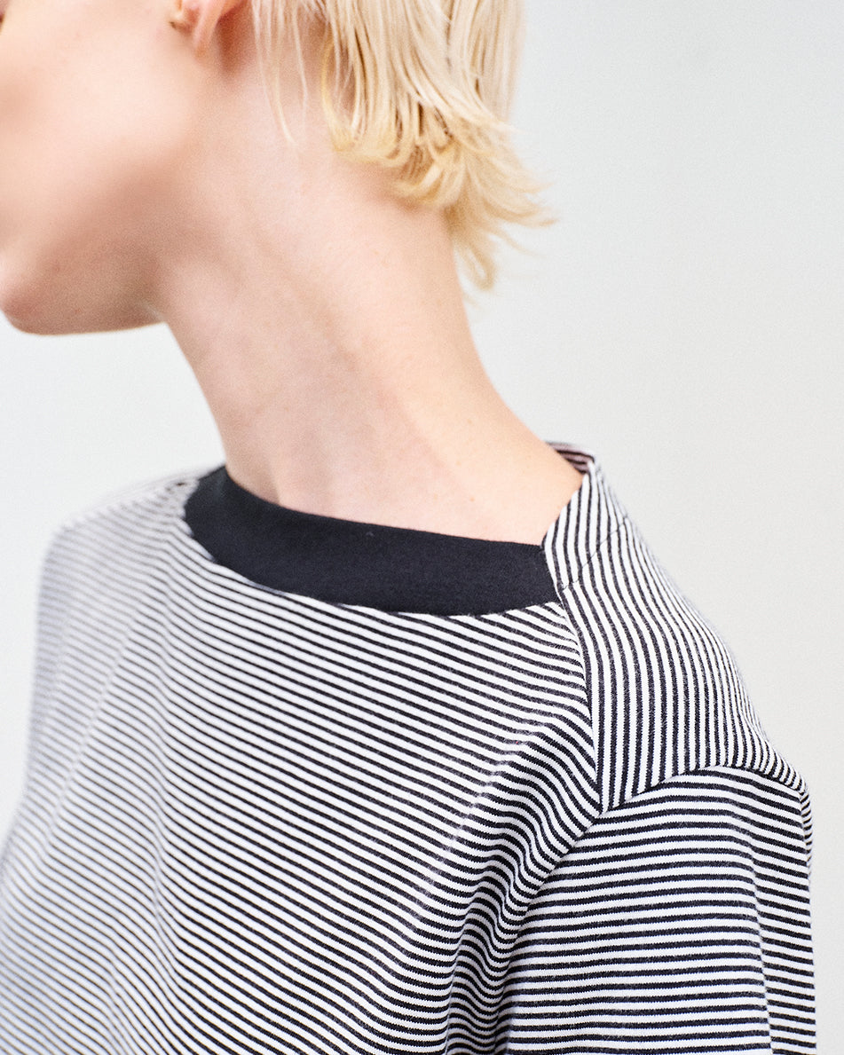 【 26SS 】ANATOMICA LADIES BRIGITTE TEE BORDER / BLACK