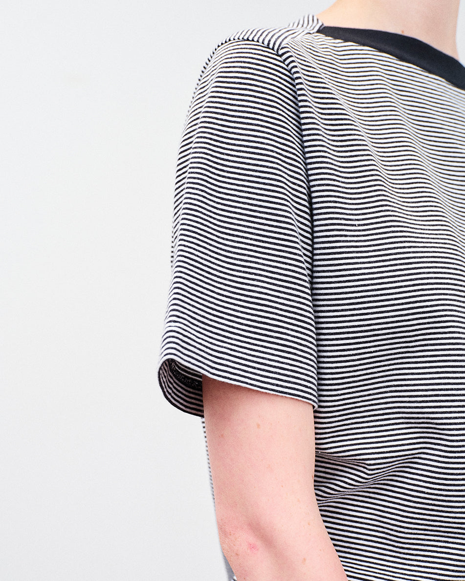 【 26SS 】ANATOMICA LADIES BRIGITTE TEE BORDER / BLACK