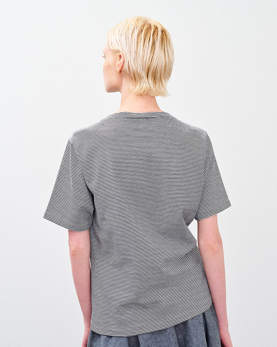 【 26SS 】ANATOMICA LADIES BRIGITTE TEE BORDER / BLACK