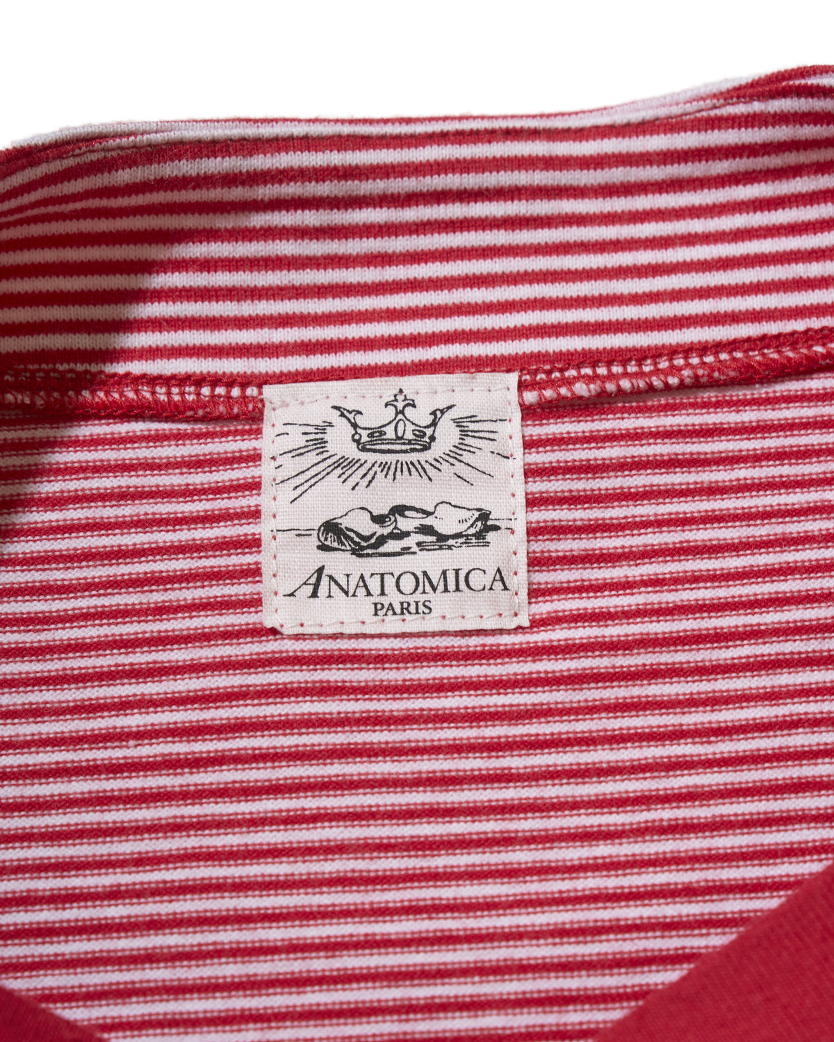 【 26SS 】ANATOMICA LADIES BRIGITTE TEE BORDER / RED