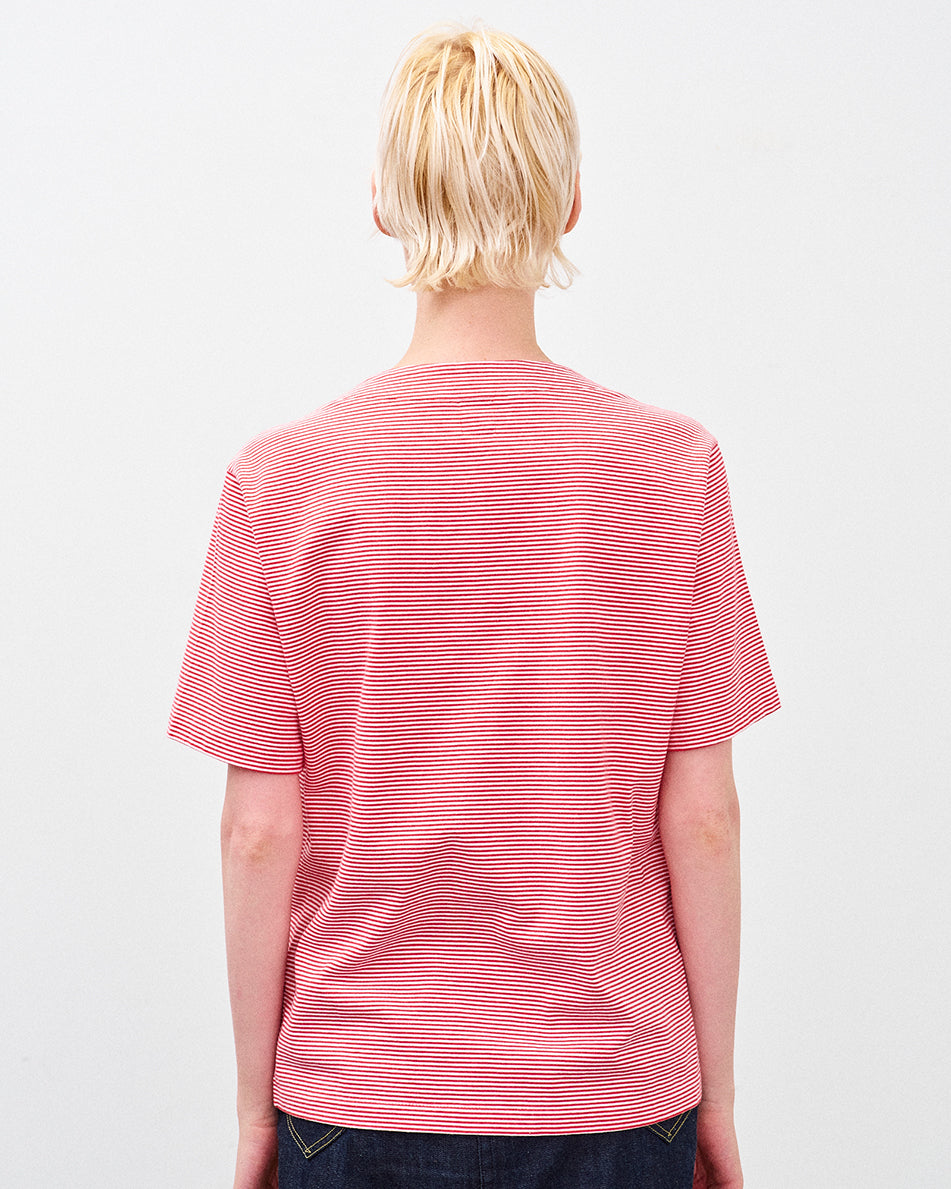 【 26SS 】ANATOMICA LADIES BRIGITTE TEE BORDER / RED