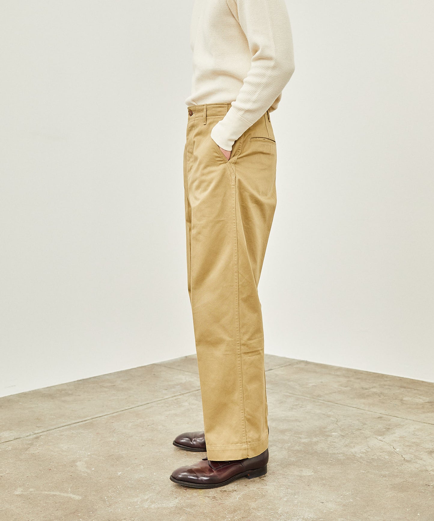 【 RESTOCK 】YANKSHIRE TROUSERS M1945 WEST POINT / BEIGE